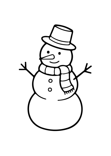 coloriage bonhomme de neige hiver