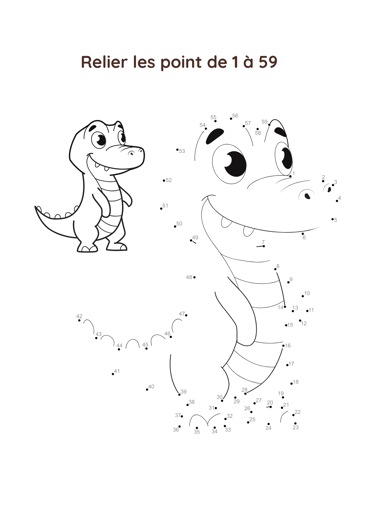 point à relier crocodile