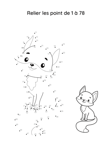 point à relier renard