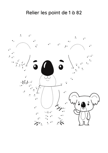 points à relier koala