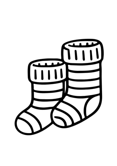 coloriage chaussette hiver