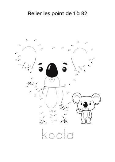 point à relier koala