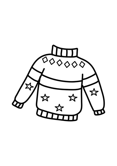 coloriage pull hiver