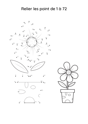 point à relier fleur