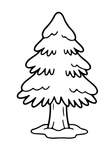 coloriage sapin hiver