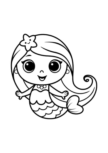 coloriage sirène
