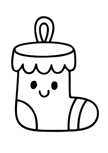 coloriage chaussette hiver