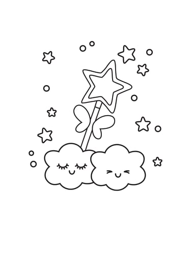coloriage baguette magique
