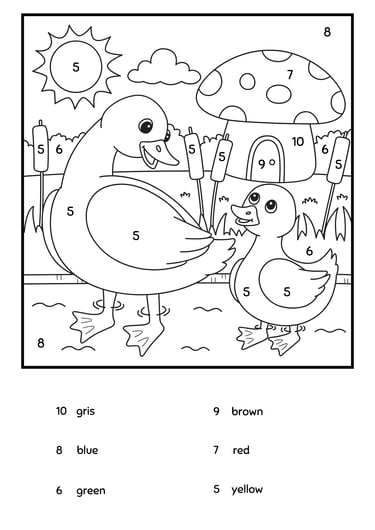coloriage magique anglais