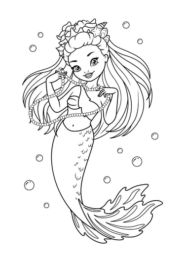 coloriage sirène