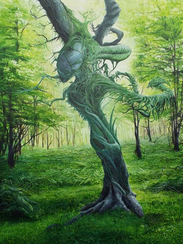 Biomorph, fantasy painting by Sussex artist Darren Slater