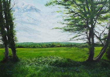 Towards Underhill, Sussex landscape painting by Darren Slater