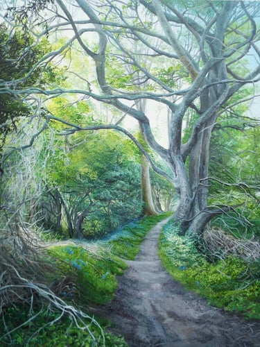 Trail To Where? Sussex landscape painting by Darren Slater