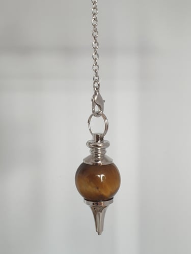 Pendule boule œil de tigre