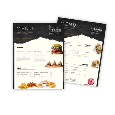 brewery menu cards - print design by bizdesignforyou.com