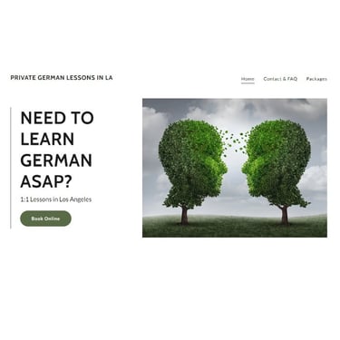 Screenshot - Webdesign for service 'Private German Lessons in LA'