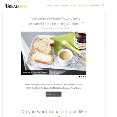 Screenshot - Webdesign for BREADISTA