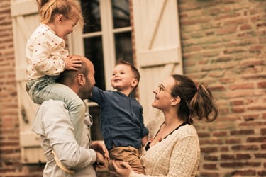 Parents withs their kids