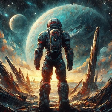 Cyborg Armor Spaceman | Sci-fi | Alien World