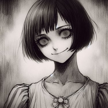 Dark Series 001: Kurohime – A dark fantasy anime-style portrait of Kurohime.