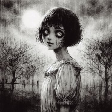 Dark Series 003: Mfiji – A dark fantasy anime-style portrait of Mfiji.