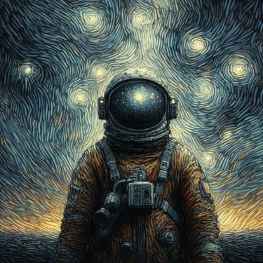 Starry spaceman