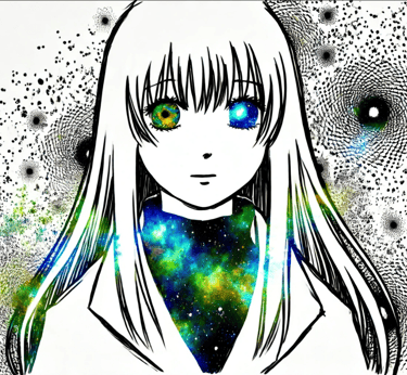 Cosmic anime girl, Sara.