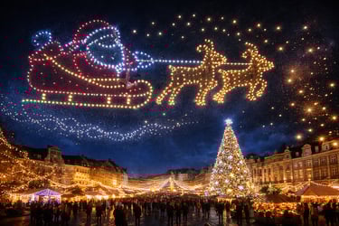 Spectacle de drones noël