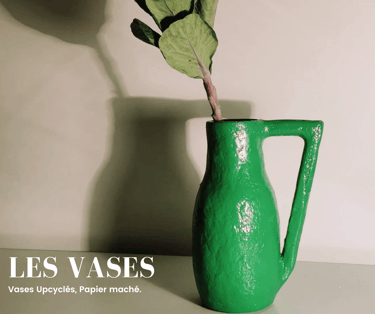 vase en papier mâché recyclé Les Pépites du Tiroir