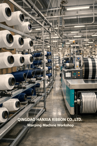  warping machine workshop for paper ribbon and  paper rope  manufacturing AT HANXIA