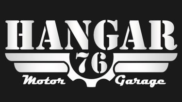 Hangar76 motor garage logo