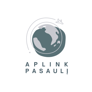 Kelionių istorijos "Aplink Pasaulį" logo