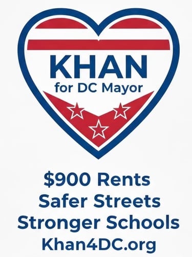 Khan for Mayor of Washington DC 2026 logo