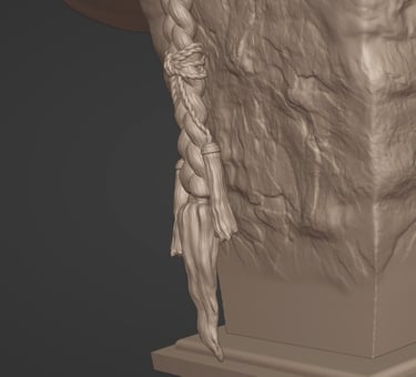 Chinese Qing Dynasty Official 3D digital sculpture