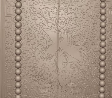 Chinese Qing Dynasty Official 3D digital sculpture