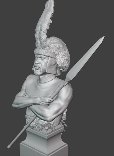 Zulu Warrior bust