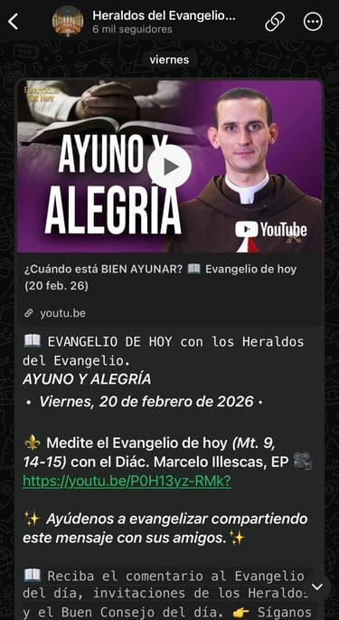 Evangelio del día, Heraldos Paraguay