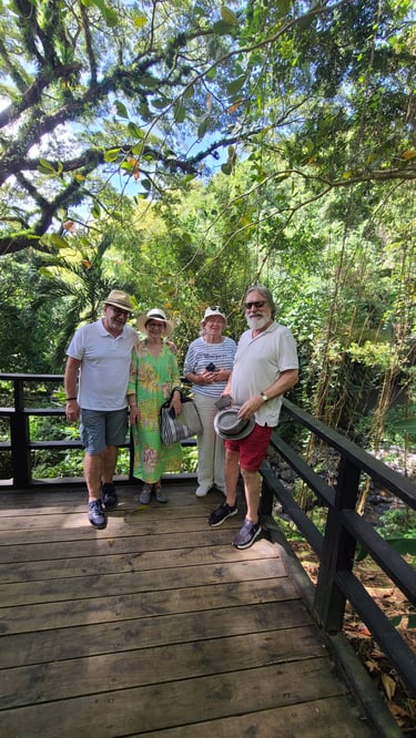 Tourists enjoying the scenic beauty at Annandale Waterfalls