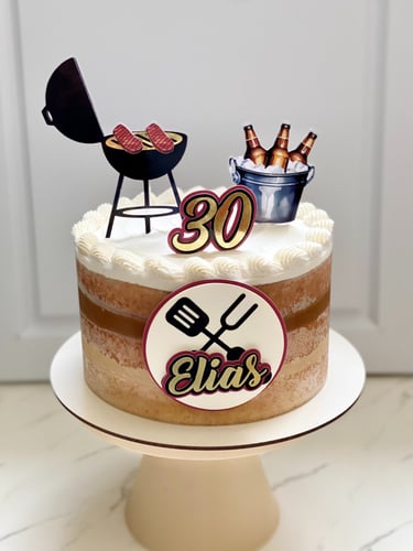 bolo de aniversário topo personalizado