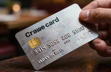 Close-up photography of a premium titanium credit card being used at a high-end South Asian restaurant, emphasizing modern financial convenience.