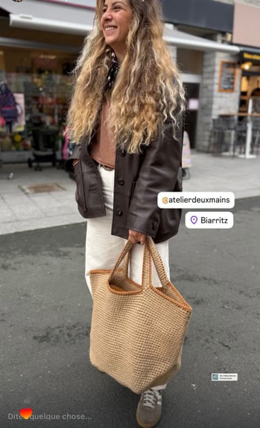 Sac Cabas en jute Torba Biarritz