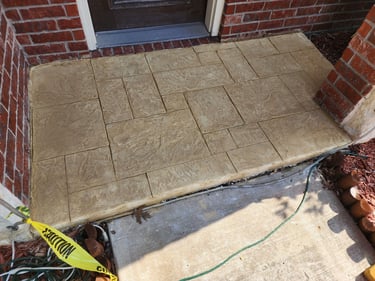 Textured Stamped Concrete Slab