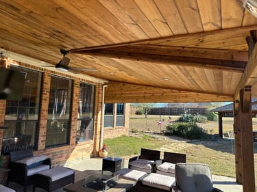 Cedar Patio with PVC Furniture