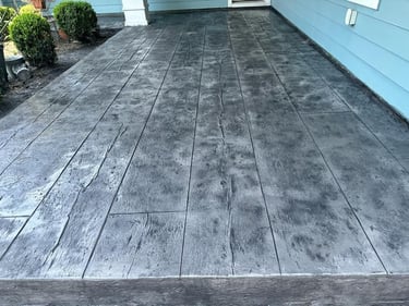 Dark Gray Stamped Concrete Floor 2
