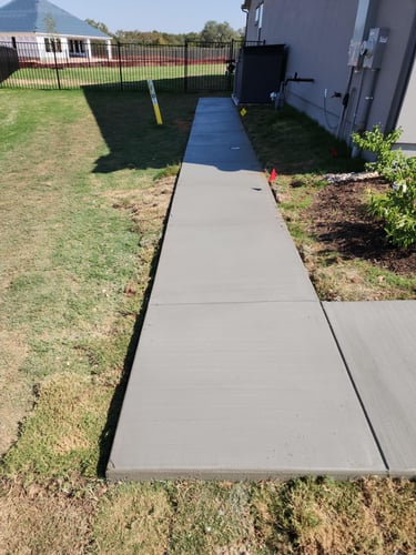 Fresh Concrete Pathway