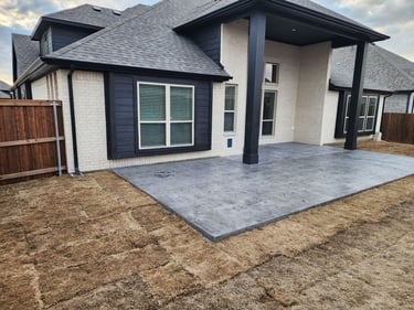 Stamped Concrete Outside Patio