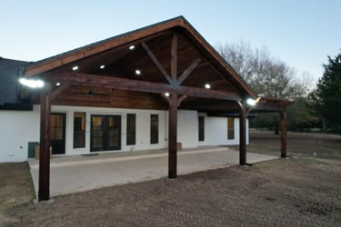 Modern Dark Wood Patio