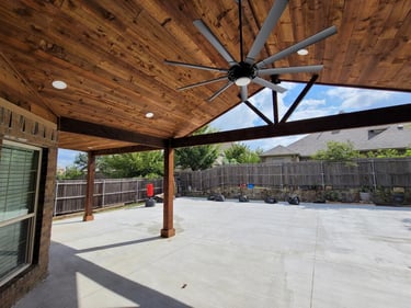 Large Fan Under Patio Ceiling