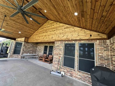 Patio with Fans and Lights