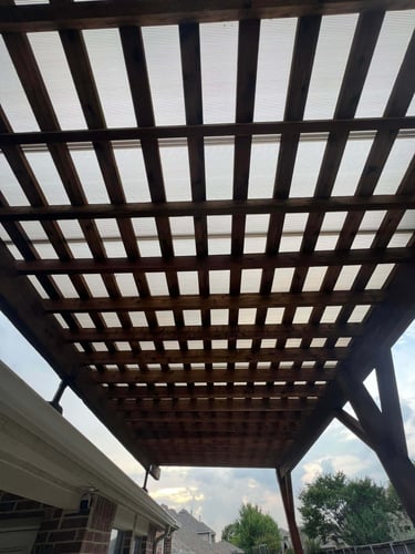 Pergola with Clear Top Roof
